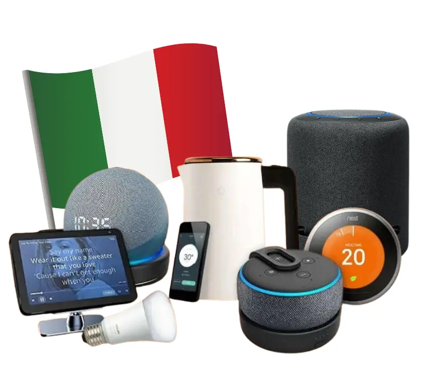 Picture of italian speaking alexa devices