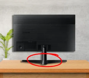 Samsung Tv sitting on a table