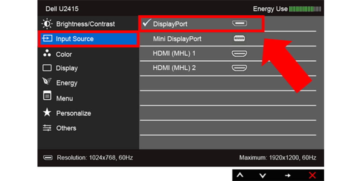 no dp signal from your device dell monitor